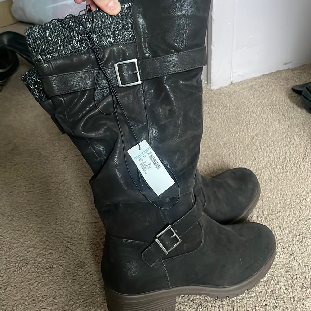 Tall black boots